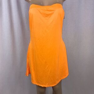 So Sexy Orange Strapless Dress Size XL. New With Tags